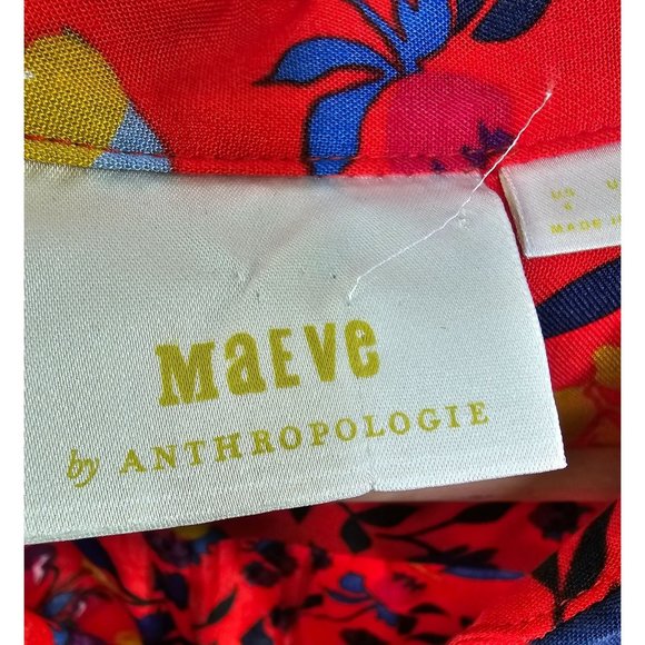 Maeve Anthropologie Blithe Floral Button down top Size 4 - Picture 5 of 8